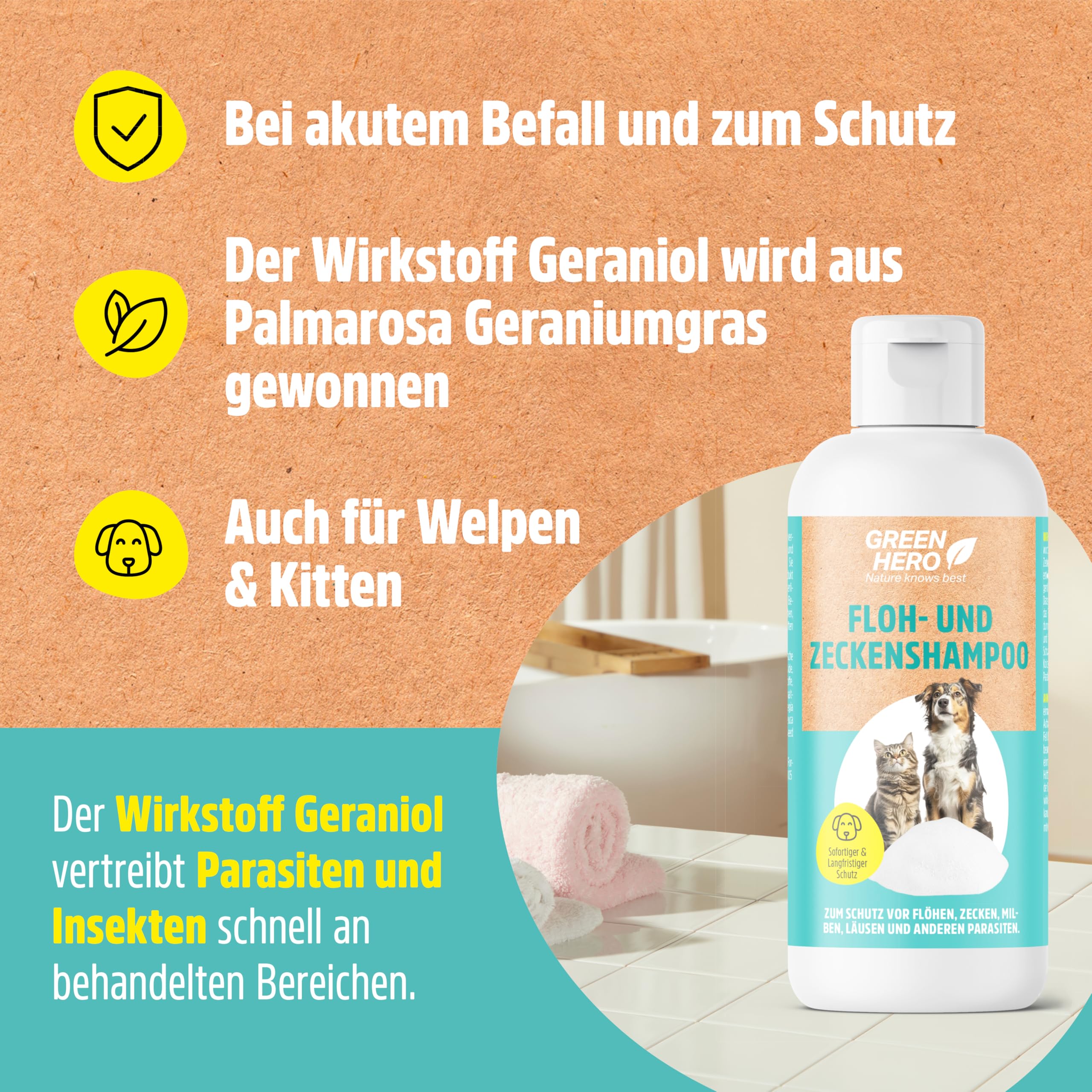 greenhero-haustiere-flohshampoo-zeckenshampoo-hund-katze-250-ml-geraniol image 2