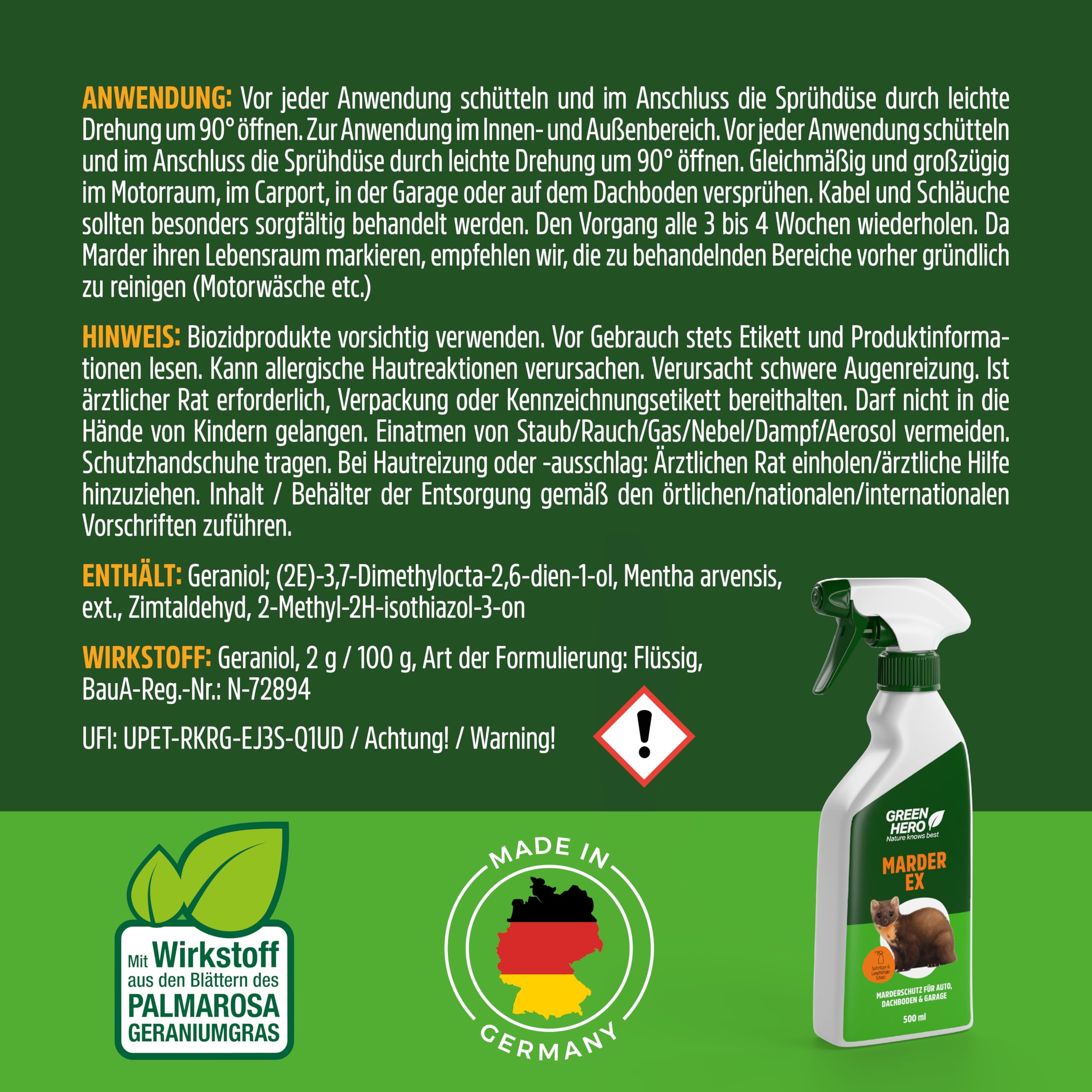 green-hero-sch-dlinge-marder-ex-spray-auto-500-ml-geraniol image 6