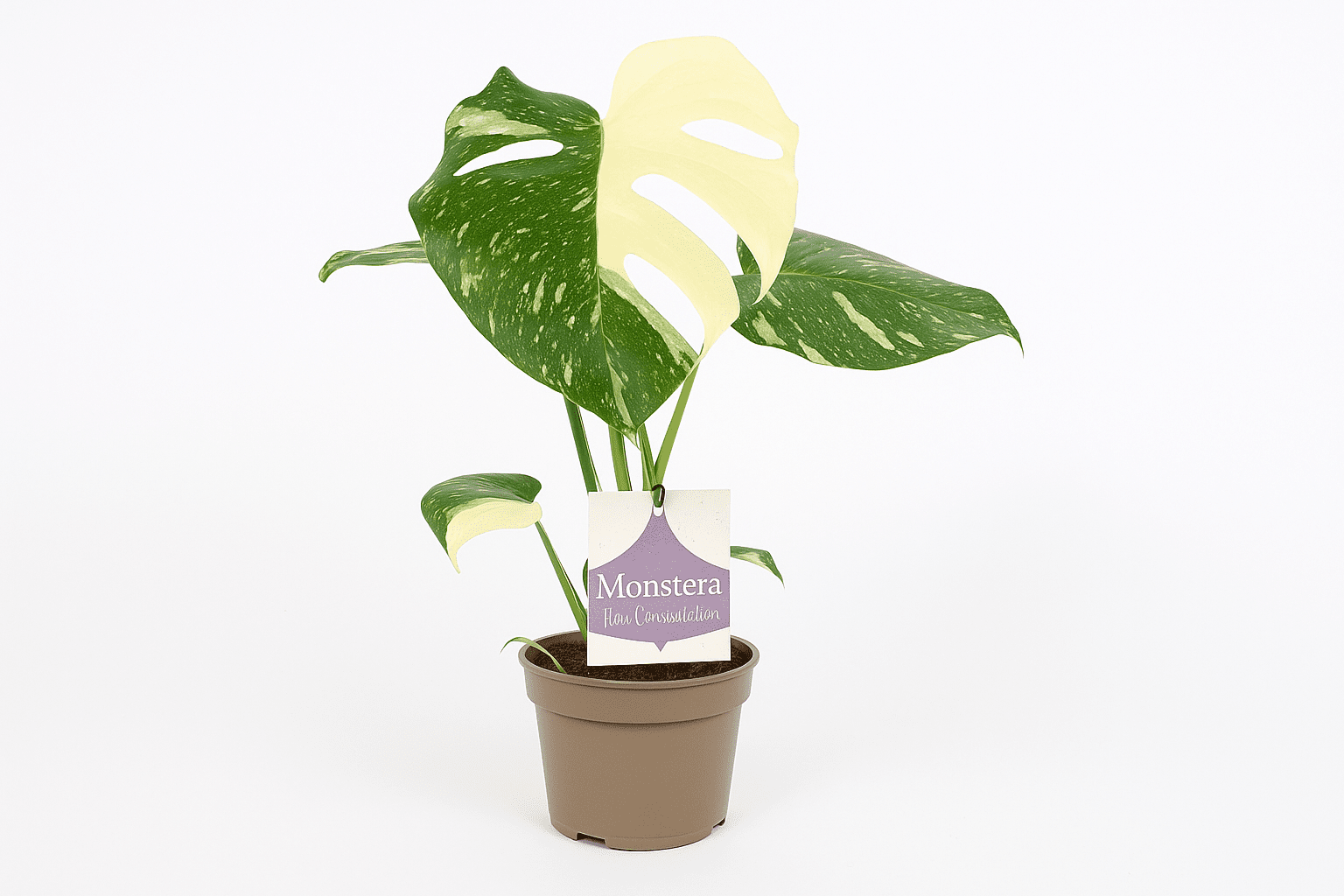 green-guardia-unsere-pflanzen-monstera-thai-constellation-zimmerpflanze-30cm-pan image 1