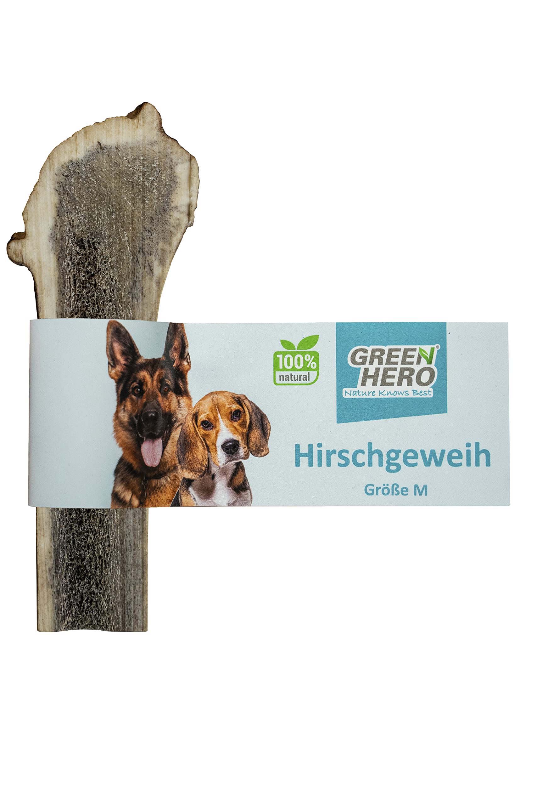 greenhero-haustiere-hirschgeweih-kauknochen-m-11-cm-halbiert image 1