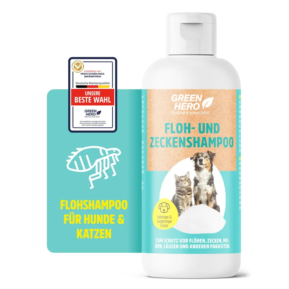 greenhero-haustiere-flohshampoo-zeckenshampoo-hund-katze-250-ml-geraniol image 1