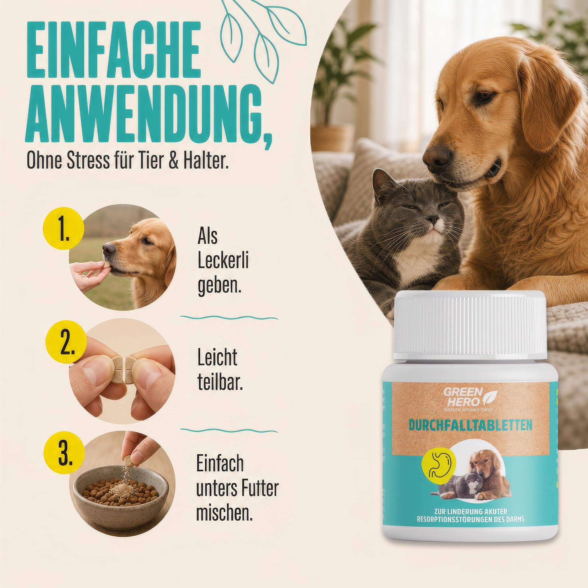 greenhero-haustiere-darm-balance-tabletten-hund-katze-60-stk image 4