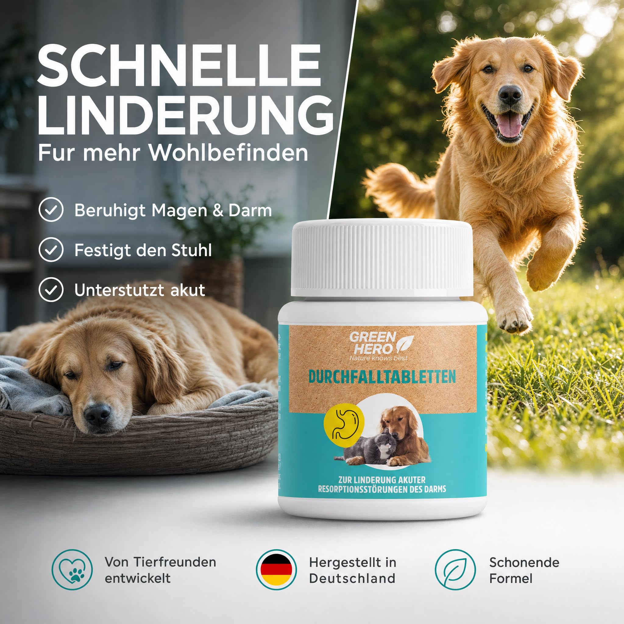 greenhero-haustiere-darm-balance-tabletten-hund-katze-60-stk image 2